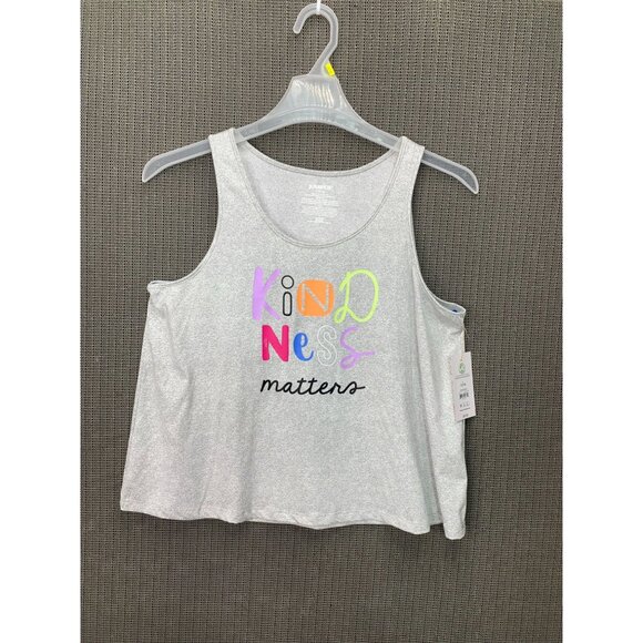 Joyspun Womens Size L (12-14) Light Grey/Colorful Sleepwear Set Tank and Shorts - Picture 1 of 11